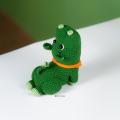 Yoga Hippo amigurumi by Lennutas