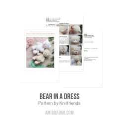 Bear in a dress amigurumi pattern by Knit.friends