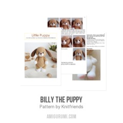 Billy the puppy amigurumi pattern by Knit.friends