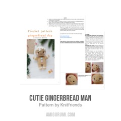 Cutie gingerbread man amigurumi pattern by Knit.friends