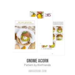 Gnome Acorn amigurumi pattern by Knit.friends