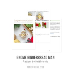 Gnome Gingerbread Man amigurumi pattern by Knit.friends