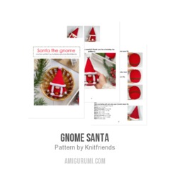 Gnome Santa amigurumi pattern by Knit.friends