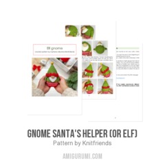 Gnome Santa's helper (or elf) amigurumi pattern by Knit.friends