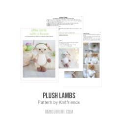 Plush lambs amigurumi pattern by Knit.friends