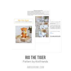 Rio the tiger amigurumi pattern by Knit.friends