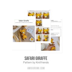 Safari Giraffe amigurumi pattern by Knit.friends