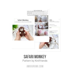 Safari Monkey amigurumi pattern by Knit.friends