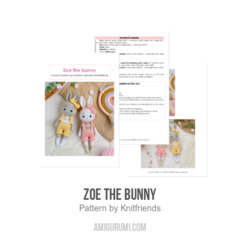 Zoe the bunny amigurumi pattern by Knit.friends