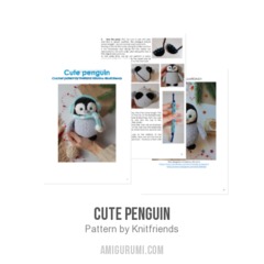 cute penguin amigurumi pattern by Knit.friends