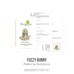Fuzzy Bunny amigurumi pattern by Woolytoons