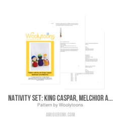 Nativity set: King Caspar, Melchior and Balthasar amigurumi pattern by Woolytoons