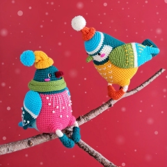Birds of Winter 2 amigurumi pattern by Natura Crochet