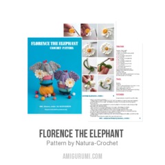 Florence the Elephant  amigurumi pattern by Natura Crochet