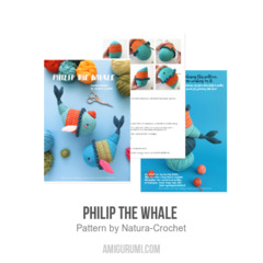 Philip the Whale  amigurumi pattern by Natura Crochet