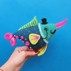 Poirot the Sawfish  amigurumi pattern by Natura Crochet