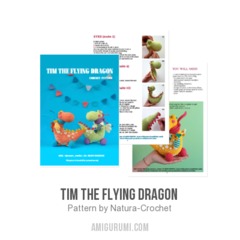 Tim the flying Dragon  amigurumi pattern by Natura Crochet