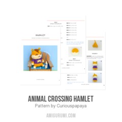 Animal Crossing Hamlet amigurumi pattern by Curiouspapaya