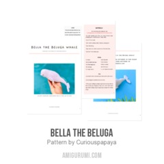 Bella the Beluga amigurumi pattern by Curiouspapaya