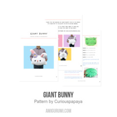 Giant Bunny amigurumi pattern by Curiouspapaya