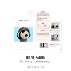Giant Panda amigurumi pattern by Curiouspapaya