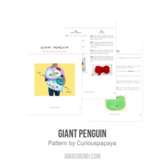 Giant Penguin amigurumi pattern by Curiouspapaya
