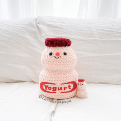 Giant Yogurt Drink amigurumi by Curiouspapaya