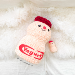 Giant Yogurt Drink amigurumi pattern by Curiouspapaya