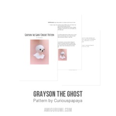 Grayson the Ghost amigurumi pattern by Curiouspapaya