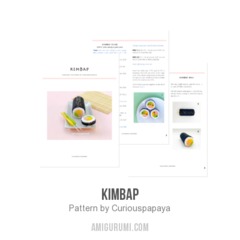 Kimbap amigurumi pattern by Curiouspapaya