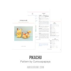Pikachu amigurumi pattern by Curiouspapaya