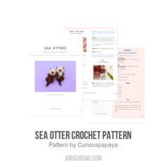 Sea Otter Crochet Pattern amigurumi pattern by Curiouspapaya