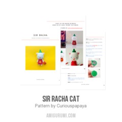 Sir Racha Cat amigurumi pattern by Curiouspapaya