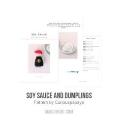 Soy Sauce and Dumplings amigurumi pattern by Curiouspapaya