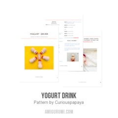 Yogurt Drink amigurumi pattern by Curiouspapaya