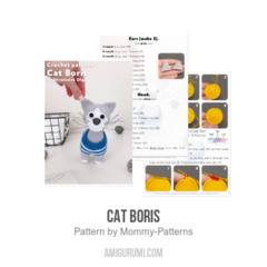 Cat Boris amigurumi pattern by Mommy Patterns