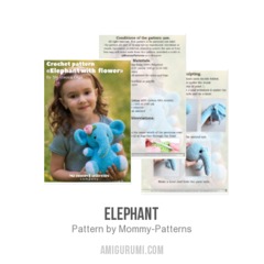 Elephant amigurumi pattern by Mommy Patterns