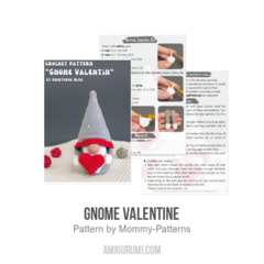 Gnome Valentine amigurumi pattern by Mommy Patterns