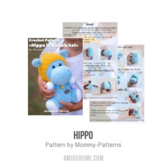 Hippo amigurumi pattern by Mommy Patterns