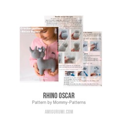 Rhino Oscar amigurumi pattern by Mommy Patterns