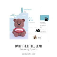 Bart The little Bear amigurumi pattern by GatoFio