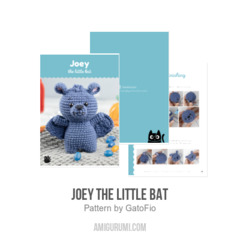 Joey the little Bat amigurumi pattern by GatoFio