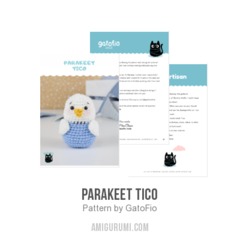 Parakeet Tico amigurumi pattern by GatoFio