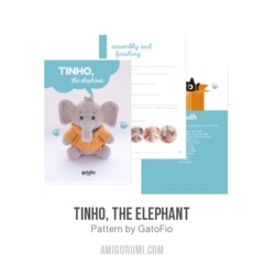 Tinho, the elephant amigurumi pattern by GatoFio