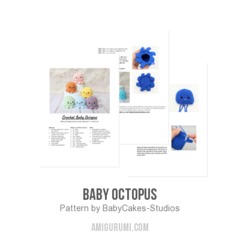 Baby Octopus amigurumi pattern by BabyCakes Studios