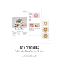 Box of Donuts amigurumi pattern by BabyCakes Studios