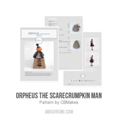 Orpheus the Scarecrumpkin Man amigurumi pattern by C.B.Makes