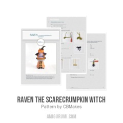 Raven the Scarecrumpkin Witch amigurumi pattern by C.B.Makes