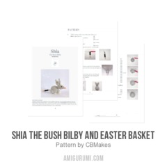 Shia the Bush Bilby and Easter basket amigurumi pattern by C.B.Makes