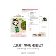Zodiac Taurus Princess amigurumi pattern by Anvi's Granny